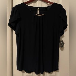 A.U.W Navy Blue Blouse NWT